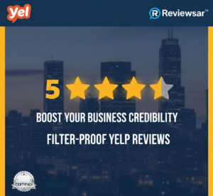 Buy Yelp Reviews from Reviewsar - 5 Star Business Growth Banner
