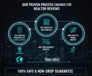 Safe Realtor Review Delivery Process – Geo-Targeted Residential IPs & Real Devices